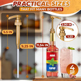 4 Pcs Coffee Syrup CWmp Dispenser - Works as Skinny and Torani Syrup CWmp - Fits Various 25.4 oz Bottles, Precise Dispensing 0.3oz & Lockable Design, Easy to Use & Clean, Ideal for Liquid & Pastes