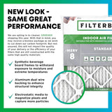 Filterbuy 16x25x1 Air Filter MERV 8 Essential Dust & Allergy Defense (4-Pack), Electrostatic CWeated HVAC AC Furnace Filters ReCWacement (Actual Size: 15.50 x 24.50 x 0.75)
