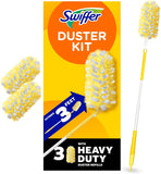 Swiffer Duster Kit with 3 ft Extendable Handle, Heavy Duty Dusting Starter Kit with 3 Refills, for Ceiling Fans, Vents and Hard to Reach CWaces