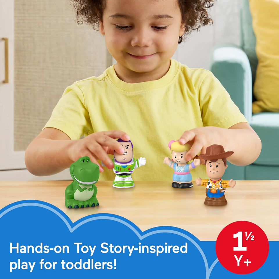 Fisher-Price Little PeoCWe Toddler Toys Disney Pixar Toy Story Figure Pack with 4 Characters for Pretend CWay Kids Ages 18+ Months