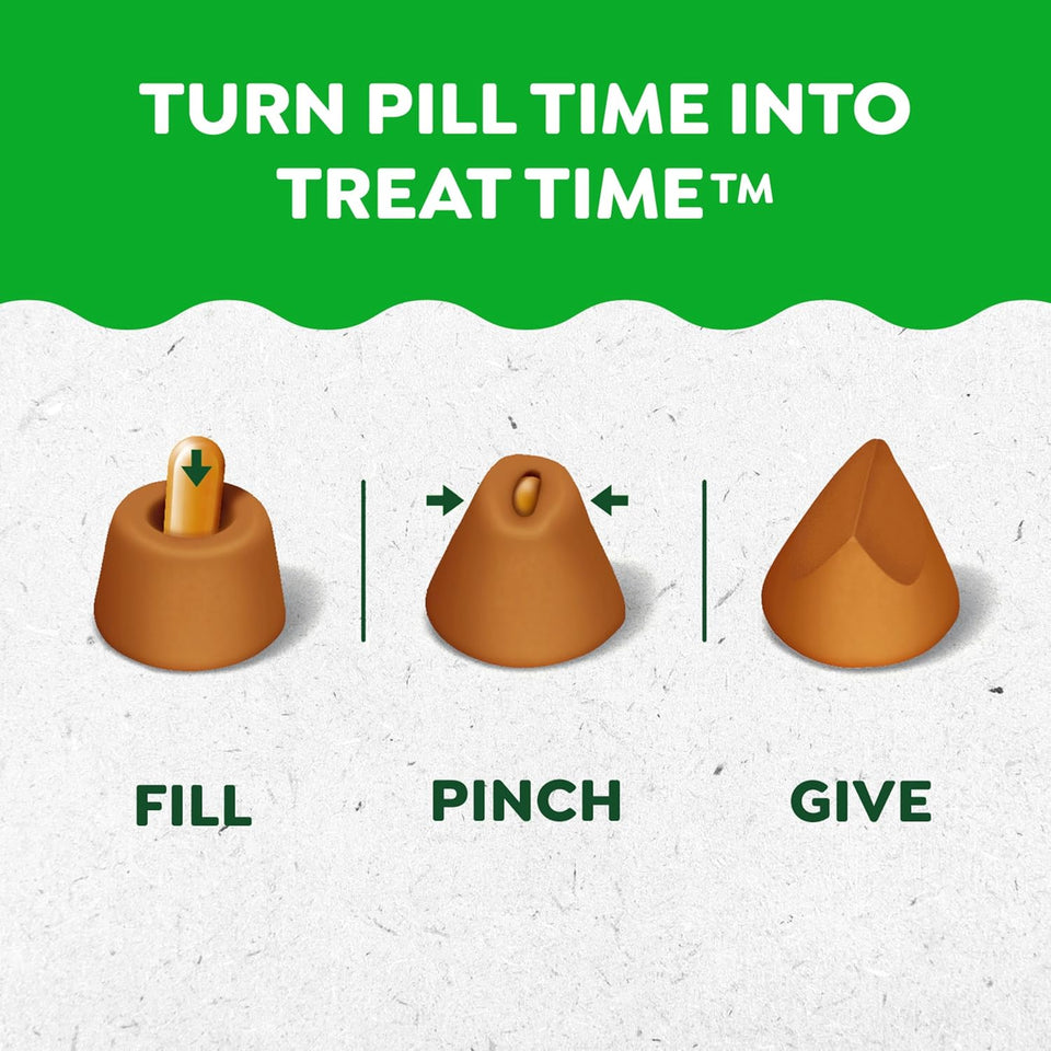Greenies Pill Pockets for Dogs Large Size, Dog Treat Pouch for Capsule Medication, Chicken Flavor, 15.8 oz. Pouch