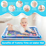 Tummy Time Water Mat丨Inflatable Tummy Time Water Play Mat for Babies, Infants and Toddlers 3 to 24 Months Promote Development Toys Baby Toys essentials and Gifts