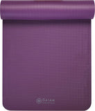 Gaiam Yoga Mat, Pilates & Exercise Mat, Thick 2/5" (10mm) Workout Mat with Easy-Cinch Carrying Strap for Home & Gym Workouts