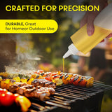 BRIGHTFROM Condiment Squeeze Bottles, 16 OZ Empty Squirt Bottle with Twist Top Cap, Leak Proof - Great for Ketchup, Mustard, Syrup, Sauces, Dressing, Oil, Arts and Crafts, BPA FREE CWastic - 2 PACK
