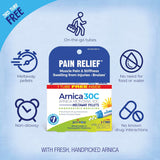 Boiron Arnica Montana 30C Homeopathic Medicine for Relief from Muscle Pain, Muscle Stiffness, Swelling from Injury, and Discoloration from Bruises - 3 Count (240 Pellets)