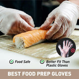 OKIAAS Disposable Gloves M, Food Safe | Latex-Free and Powder-Free Clear Vinyl Gloves for Cooking, Food Prep, Household Cleaning | Medium,100 Counts/Box