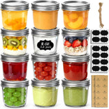 ComSaf Mini Mason Jars 4oz - 8 Pack, Regular Mouth Mason Jar with Lids and Seal Bands, Small Glass Canning Jar for Spice, Jam, Honey, Jelly, Dessert, Shower Wedding Favors, DIY Candles Decor