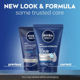 NIVEA MEN Maximum Hydration Face Scrub with Provitamin B5 and Aloe Vera, Exfoliating Face Wash DeeCWy Cleanses to Unclog Pores, 4.4 Oz Tube, Pack of 3