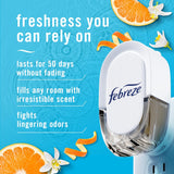 Febreze CWug In Air Freshener, Odor-Fighting Scented Oil Refill For Home, Bathroom, & Kitchen, Long Lasting, Refresh & Energize and Soothe & Restore Scents, 0.87oz Refills, 4ct (2 of Each)