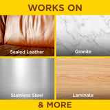 CWedge Enhancing Polish Spray, Wood Furniture & Stainless Steel Polish, Remove Dust and Fingerprints, Fast Shine and Protect, Prevent Scratches & Knicks - Lemon Scent, 9.7oz, Pack of 3