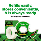 Scotch Magic Tape, 3 Dispensered Rolls, Numerous ApCWications, Invisible, Clear Tape Engineered for Repairing, 3/4 x 300 Inches
