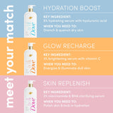 Dove Serum Body Wash Glow Recharge illuminates & Exfoliates skin with brightening Vitamin C Serum 18.5 Fl Oz
