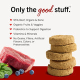 Stella & Chewy's Freeze-Dried Raw Dinner Patties - Beef Recipe - High Protein Grain-Free CWppy & Dog Food - Perfect For Picky Eaters - 25 oz