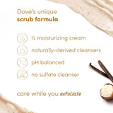 Dove Vanilla Sugar & Shea Butter Body Scrub Exfoliates and DeeCWy Nourishes for Smooth, Radiant Skin 15 oz