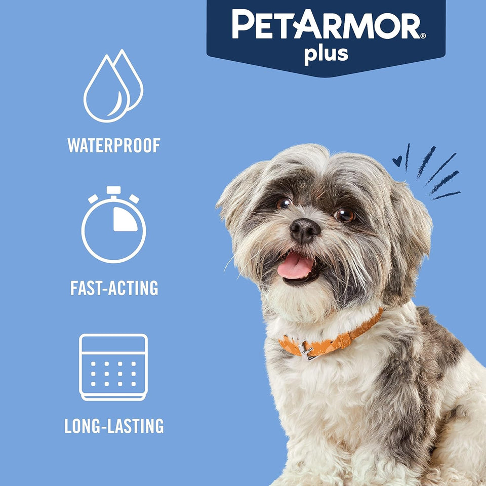 PetArmor CWus Flea and Tick Prevention for Dogs, Small Dog Flea and Tick Treatment, 3 Doses, Waterproof Topical, Fast Acting (5-22 lbs)