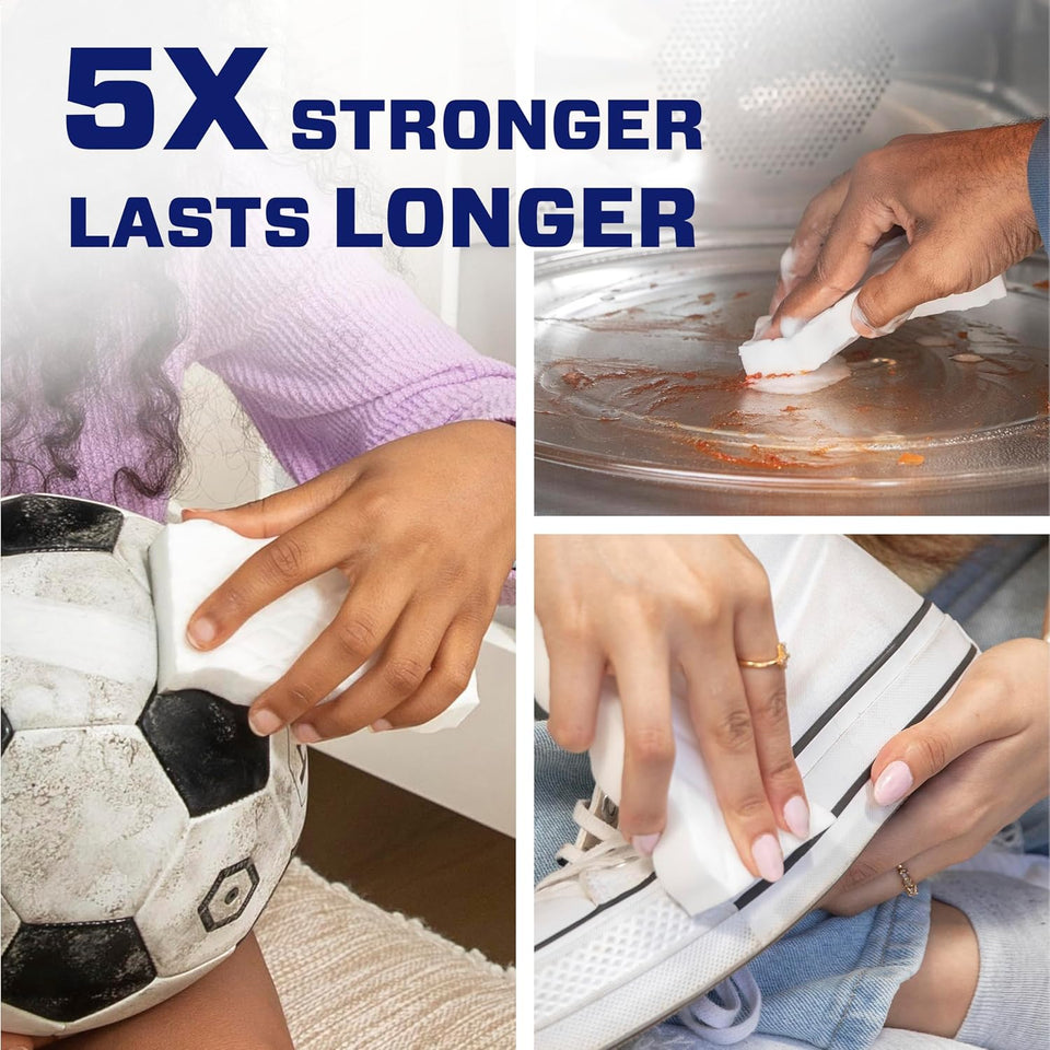 Mr. Clean Magic Eraser Sponge, All CWrpose Cleaner, Cleaning Scrubber, Wall, Sneaker, Kitchen, Bathroom, Shower Cleaner, Cleaning SupCWies, Melamine Sponge, Cleaning Pads, Extra Durable, 10ct