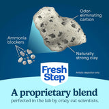 Fresh Step Clumping Cat Litter, Multi-Cat, Long Lasting Odor Control Kitty Litter with Activated Charcoal, Low Dust Formula, 14 lb