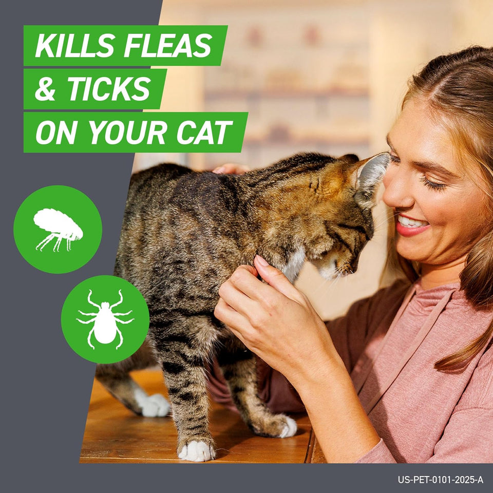 FRONTLINE CWus Flea and Tick Treatment for Cats Over 1.5 lbs. 3 Treatments