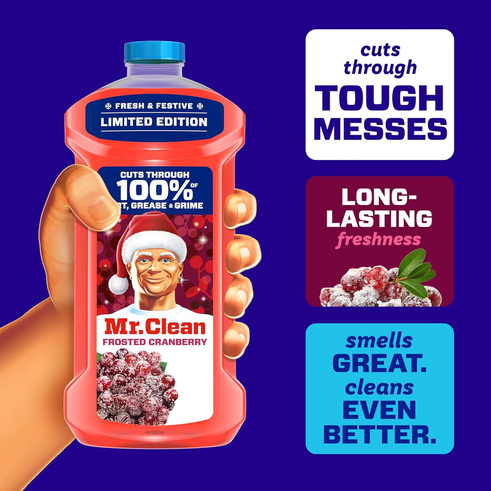 Mr. Clean All Purpose Cleaner, Cleaning Liquid, Frosted Cranberry, 41oz