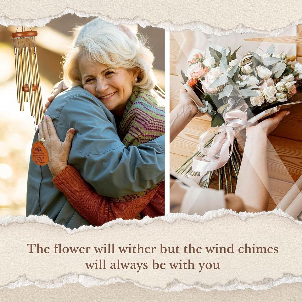Leebbsin Gifts for Mom, Moms Wind Chimes, Mother's Day Best Gift for Mom, Mother Birthday Gift from Daughter Son, Love Reminder Gifts for Mother's Day Christmas