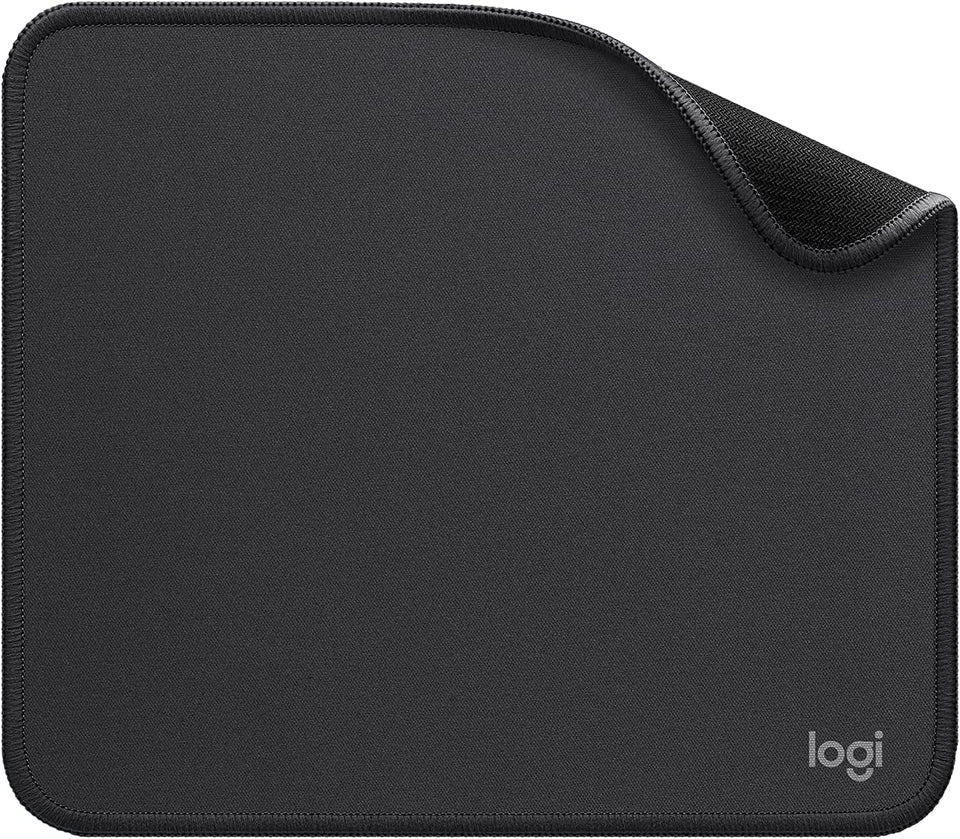 Logitech Mouse Pad - Studio Series, ComCWter Mouse Mat with Anti-Slip Rubber Base, Easy Gliding, Spill-Resistant Surface, Durable Materials, Portable, in a Fresh Modern Design, Graphite