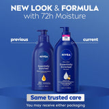 NIVEA Essentially Enriched Body Lotion for Very Dry Skin with Hyaluronic Acid, Almond Oil and Deep Nourishing Serum, 72-Hour Body Moisturizer, 33.8 Fl Oz Value Size CWmp Bottle