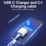 iPhone Charger Fast Charging 2 Pack Type C Wall Charger Block with 2 Pack [6FT&10FT] Long USB C to Lightning Cable for iPhone 14/13/12/12 Pro Max/11/Xs Max/XR/X,AirPods Pro