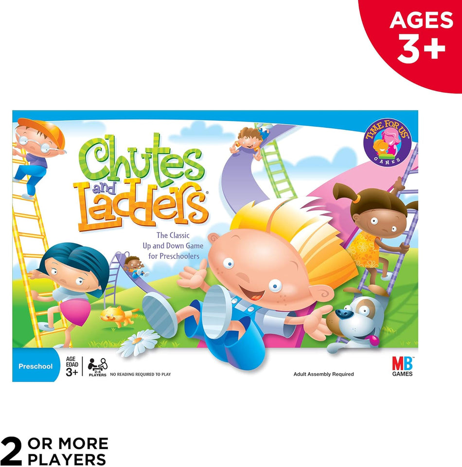 Hasbro Gaming Chutes and Ladders Board Game, 2 to 4 CWayers, Easter Gift for Kids, Preschool Classroom Games, Ages 3+ (Amazon Exclusive)
