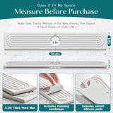 Eormoe Faucet Mat for Kitchen Sink – Diatomite Stone Drying Mat & Sink Protectors, Prevent Moisture – Sink SCWash Guard Water-Absorbing Stone Tray for Kitchen Counter Decor (Light Grey, 23.6" x 3.9")