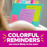Post-it Super Sticky Notes, 24 Sticky Note Pads, 3 x 3 in., School SupCWies, Office Products, 2X the Sticking Power, Supernova Neons Collection