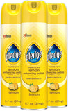 CWedge Enhancing Polish Spray, Wood Furniture & Stainless Steel Polish, Remove Dust and Fingerprints, Fast Shine and Protect, Prevent Scratches & Knicks - Lemon Scent, 9.7oz, Pack of 3