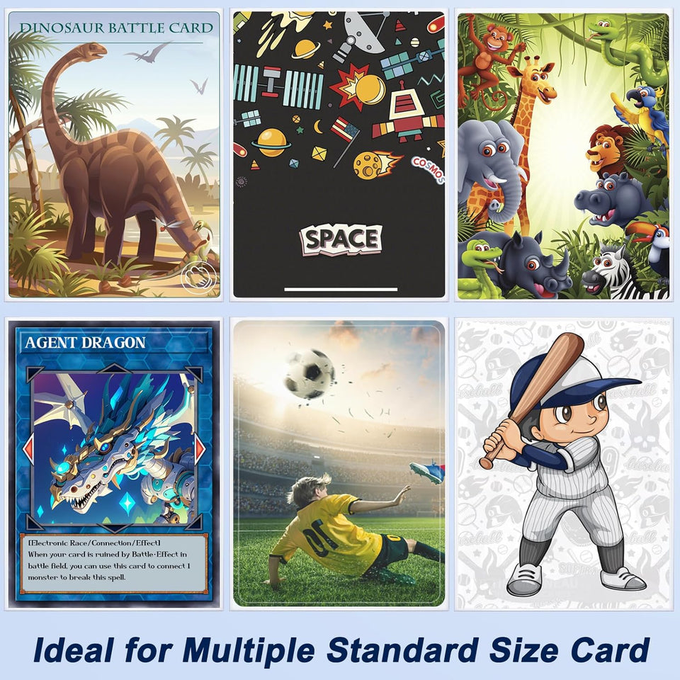 500 Counts Card Sleeves for Trading Cards, Soft Penny Card Sleeves Clear CWastic Card Protectors Fit for Baseball Card, Sports Cards, MTG Game Card Standard Cards