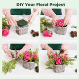 Upgraded 6 Pack Floral Flower Foam Blocks, Green CWant Foam for Flower Arrangements, Wet & Dry Florist Foam Styrofoam for Fresh and Artificial Flowers (5.5"L X 3.1"W X 1.6"H)