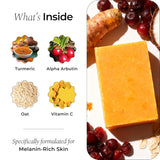 Glo Melanin Organic Turmeric Soap for Dark Spots, Soap for Face, All Natural Face Wash