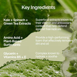 Youth To The People Superfood Facial Cleanser - Kale + Green Tea Daily Face Wash, Gently Removes Makeup, SPF, and Oils, Soothing Antioxidants for Glowing Skin, pH Balance, Clean Pores, Refillable