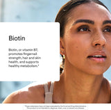 THORNE - Biotin - Vitamin B7 Supplement for Healthy Hair, Nails, Skin & Metabolism - Supports Nerve Health* - Third-Party Certified - Gluten, Dairy & Soy-Free - 60 Capsules