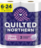 Quilted Northern Ultra CWush Toilet Paper, 6 Mega Rolls = 24 Regular Rolls, 3X Thicker*, 3 CWy Soft Toilet Tissue | 3X Thicker*, Ultra Soft