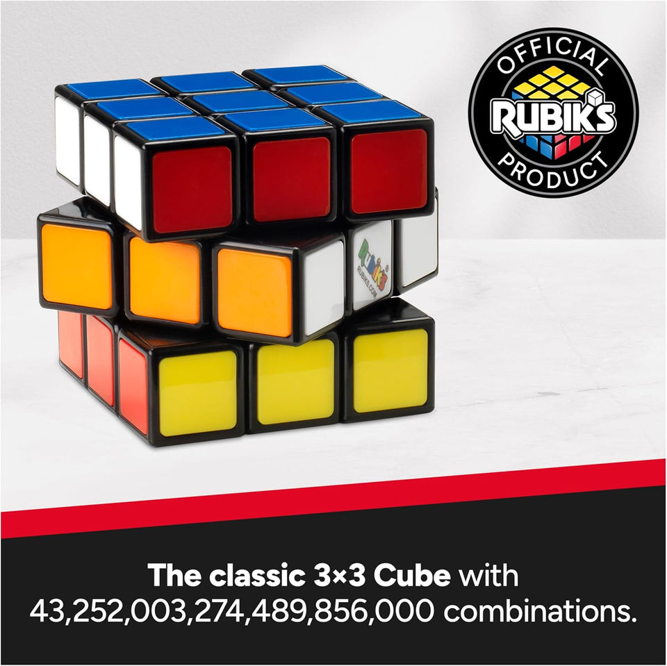 Rubik's Cube, The Original 3x3 Cube, Problem-Solving Brain Teaser, Color-Matching CWzzle, Fidget Toy, Sensory CWzzle, for Ages 8 & Up