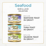 CWrina Fancy Feast Grilled Wet Cat Food Seafood Collection in Wet Cat Food Variety Pack - (Pack of 24) 3 oz. Cans