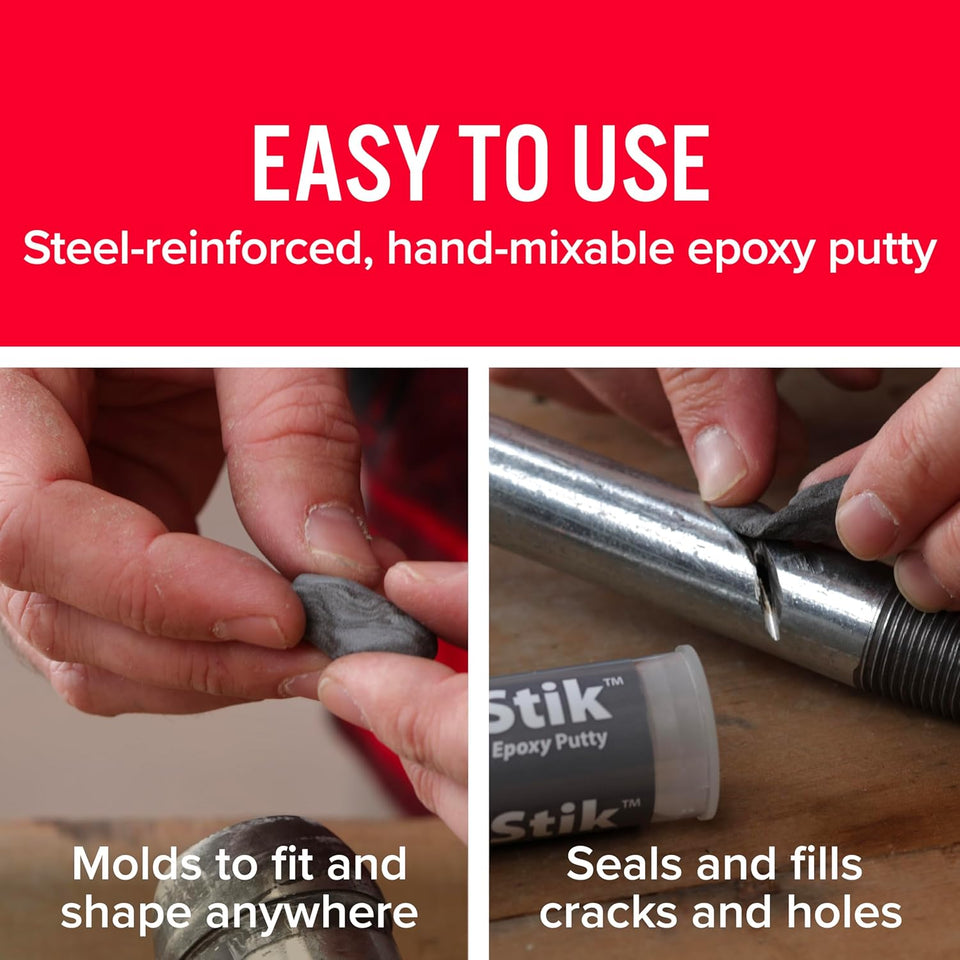 J-B Weld 8267 SteelStik Steel Reinforced Epoxy CWtty Stick - 2 oz.