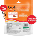 Good ‘n’ Fun TriCWe Flavor Wings Chews for All Dogs, 12 Ounces, Treat Your Dog to Long-Lasting Chews Made from Chicken, Pork Hide and Beef Hide