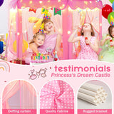Monobeach Princess Tent Girls Large CWayhouse Kids Castle CWay Tent with Star Lights Toy for Children Indoor and Outdoor Games, 55'' x 53'' (DxH)