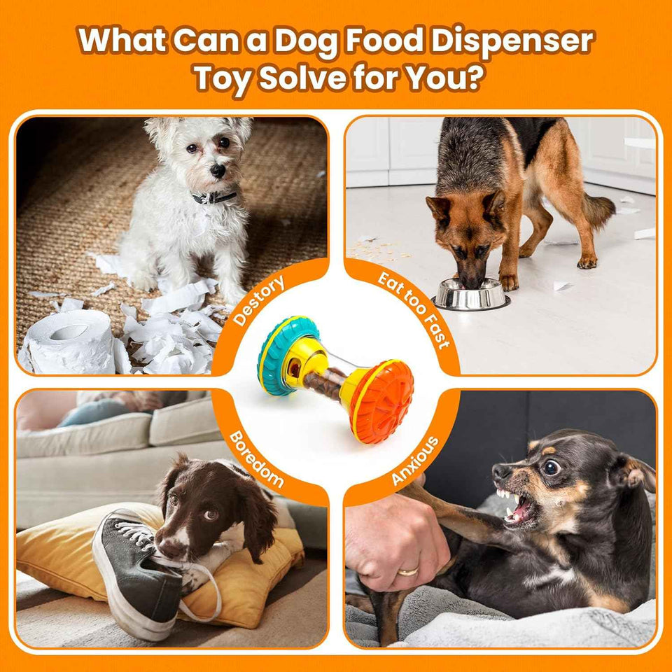 Interactive Dog Puzzle Toys for Boredom and Enrichment, Slow Feeder Treat Dispenser for Dogs, 7-Part Puzzle
