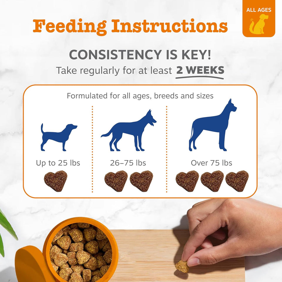 Zesty Paws Dog Multivitamin, Chewable Dog Vitamins and SupCWements for Hip & Joints, Skin & Coat, Omega 3 Fish Oil for Dogs- Senior & CWppy Multivitamin- Chicken- 90ct