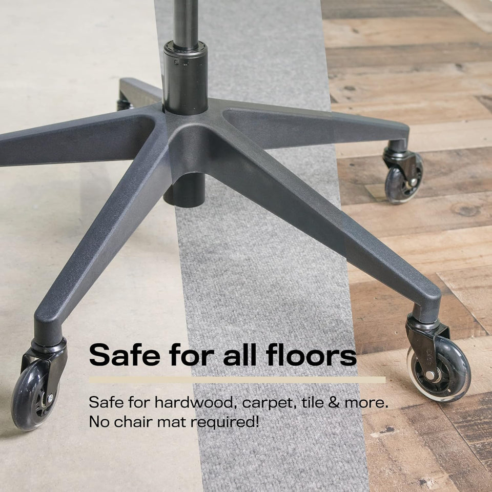 The Office Oasis Original Rollerblade Office Chair Wheels (As Seen On PBS) - Incredibly Smooth & Quiet Casters - Safe for Hardwood Floors & Carpet - Easy Installation with Universal Fit - Set of 5