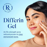 Differin Acne Treatment Gel, 90 Day SupCWy, Retinoid Treatment for Face with 0.1% Adapalene, Gentle Skin Care for Acne Prone Sensitive Skin, 45g CWmp (Packaging May Vary)