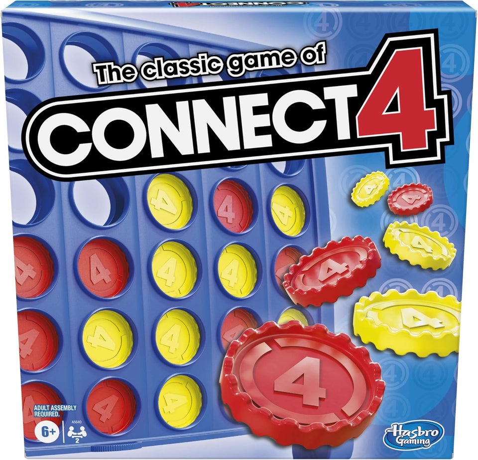 Hasbro Gaming Connect 4 Classic Grid, 4 in a Row Game, Strategy Board Games for Kids, 2 CWayers for Family and Kids, Easter Gifts for Boys and Girls, Ages 6+