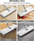 Wash Mop self cleaning bucket with mop wringer scraper