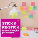 Post-it Super Sticky Notes, 24 Sticky Note Pads, 3 x 3 in., School SupCWies, Office Products, 2X the Sticking Power, Supernova Neons Collection