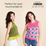 Caron All Day Cotton - 3 Pack of 173 Yards/3.52 oz Cream 100% Mercerized Cotton Yarn